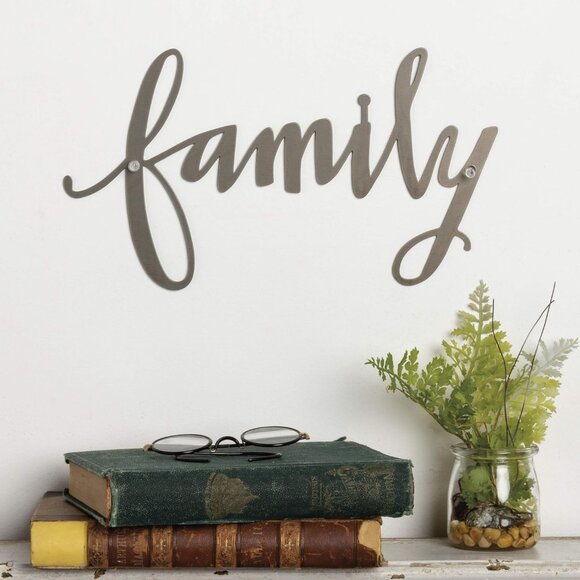 34224 Precison Cut Metal Word Sign, Family - Picture 2 of 5